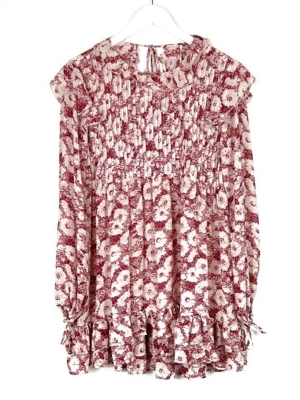 NWT Free People Babydoll Dress These Dreams Mini sheer whimsy Size Small NEW
